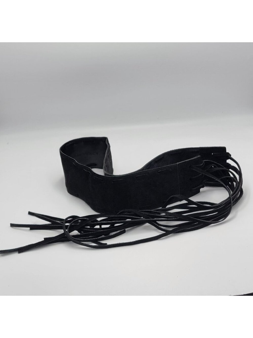 Ellen Tracy Black Suede Corset Waist Wrap Belt